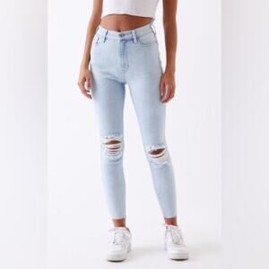 PacSun NWT Women's Perfect Fit Ankle Jeggings Super Stretch Light Wash Size 25